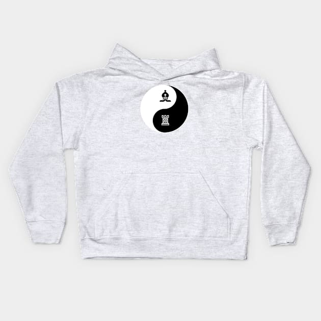 Bishop-Rook Yin Yang Kids Hoodie by Designs_by_Tom